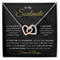 To My Soulmate | I Will Love You Until The End - Interlocking Hearts necklace